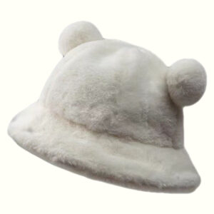 Bear Bucket Hat White