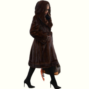 Brown Mink Coat viewed from right side