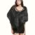 Fox Fur Wrap Black Viewed From front