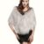 Fox Fur Wrap Light Grey Viewed From Front