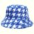 Houndstooth Bucket Hat Blue