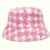 Houndstooth Bucket Hat Pink