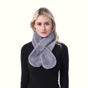 Rabbit Fur Scarf viewed from front