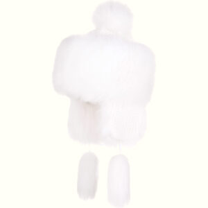 Trapper Fur Hat White With Black