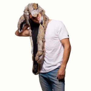 Rabbit Fur Scarf With Hood in Head-scratching scene