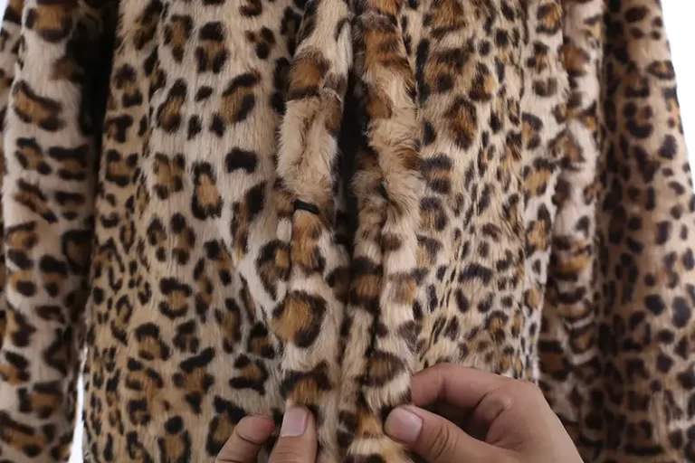Leopard Fur Coat Button