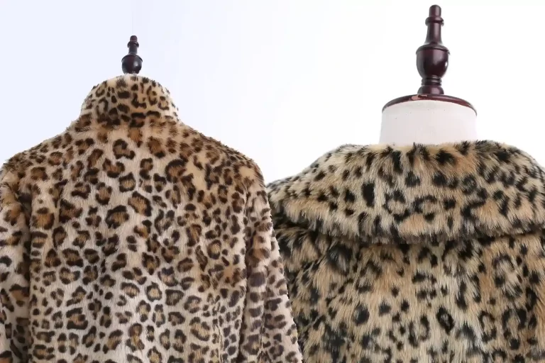 Leopard Fur Coat Two Collars